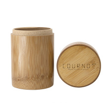 big bamboo wood wooden stash jar airtight smell proof bamboo storage box jar wood glass laser logo custom